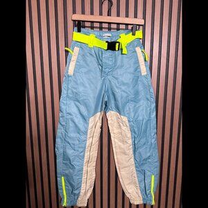Urban Outfitters Cargo Pants XS Womens Blue Utility Cargo Neon Colors Buckle